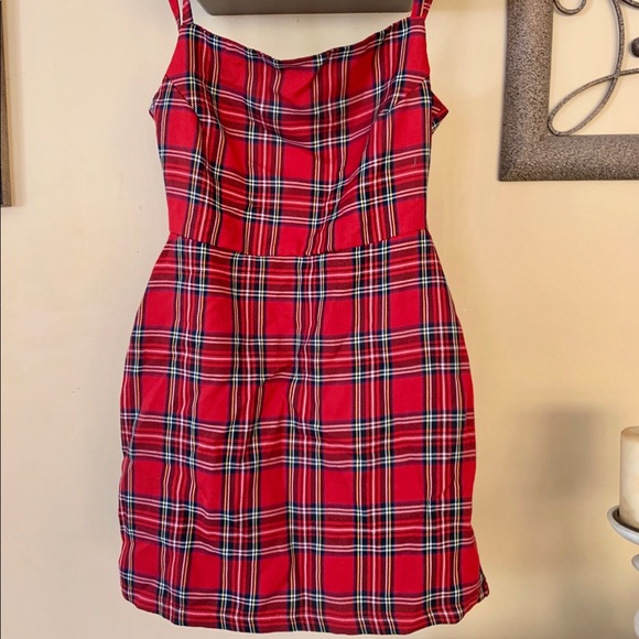 petite tartan dress